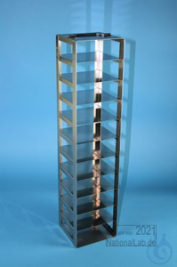 BRAVO vertical rack 25, for 22 boxes up to 133x133x28 mm (11x2), stainless...