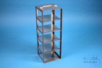 BRAVO vertical rack 75, for 5 boxes up to 133x133x78 mm, stainless steel,...
