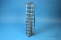 BRAVO vertical rack 75, for 9 boxes up to 133x133x78 mm, stainless steel,...