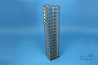 EPPi® vertical rack 37, for 18 boxes up to 133x133x37 mm, stainless steel,...