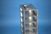 Mikrotiter vertical rack, for 6 MT-plates up to 86x128x45 mm, stainless...