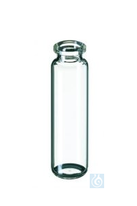 LLG-Headspaceflaschen N20 20 ml, Klarglas, 75,5x23mm, mit Rollrand, runder...