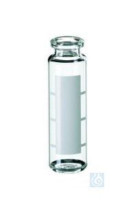 LLG-20ml Headspace-Flasche, 75,5x23mm, Klarglas, 1.hydrol.Klasse, gerundeter...