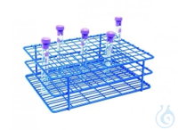 Edelstahlgestell, blau, 9x12 Plätze 13-16 mm    Gefäßständer, HDPE...