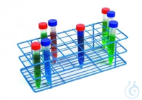 Edelstahlgestell, blau, 4x10 Plätze 20-24 mm    Gefäßständer, HDPE...