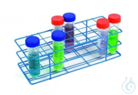 Edelstahlgestell, blau, 3x8 Plätze 20-25 mm    Gefäßständer, HDPE...