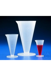 Mensuren 100 ml, PP konisch, graduiert   Messbecher, PP, konische Form Mit...