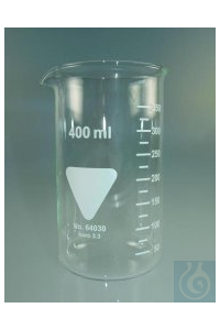 Becher 3000 ml, h.F., Boro 3.3 mit Teilung und Ausguss  Becherglas, Borosilikat 3.3, hohe Form...
