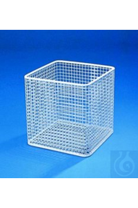 Drahtkorb 10x10x10cm weißer Nylonüberzug   Drahtkörbe, Draht/Nylon Aus...