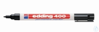 Filzschreiber Edding 400 schwarz, Strichstärke 1 mm   Permanent Marker edding...