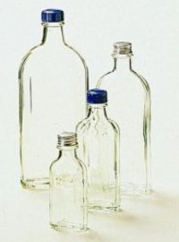 Meplat-Flasche 50 ml, klar (90) achteckig, ohne SV 9072161   Kulturflaschen...