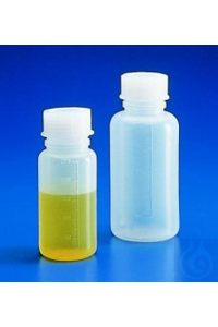 Weithalsflasche 50 ml, PE graduiert, mit VS GL 32   Weithalsflaschen, PE,...