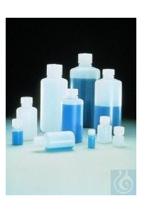Enghalsflaschen 125ml, HDPE Schraubverschluss 24 mm Ø VE=12  Enghalsflaschen...