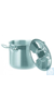 Kessel 160x130mm hoch 2,5 l 18/10-Stahl mit Deckel  Labortopf mit Deckel 18/10-Stahl....