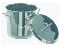 Kessel 240x210mm hoch 9 l 18/10 Stahl mit Deckel   Labortopf mit Deckel...