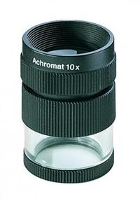 Messlupe 10x Vergr. achromatisch, 23 mm Ø   Präzisions-Skalenlupen...