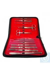 Anatomisches Besteck Nr. III, groß, im Etui   Anatomisches Besteck, Nr. III...