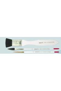 Pinselset Inhalt je 1 Stück Gr.3 rund-spitz, Gr.O flach-spitz Gr.1 breiter...