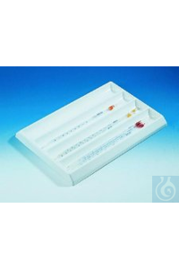 Pipettenschale, PVC mit 4 langen Fächern 420x300x30 mm  Pipettenschale, PVC...