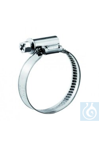 Schneckengewindeschelle 25-40 mm Spannbereich, 9 mm Bb. aus Chromstahl 1.4013...