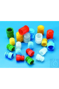 Kappen 15-17 mm Ø, neutral PE, für Reagenzgläser VE=100  Kappen für...