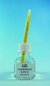 LLG-Exact-Temp. Standardthermometer mit roter Alkoholfüllung für Kühlgeräte...