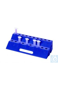 Reaktionsgefäßständer, blau 210x90x46mm   Reaktionsgefäßständer, 20-Well, PP...
