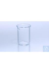 Quarzglas-Becher 50 ml niedrige Form mit Ausguß   Becher, Quarzglas, niedrige...