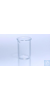Quarzglas-Becher 50 ml niedrige Form mit Ausguß  Becher, Quarzglas, niedrige Form -DIN 12330 -Mit...