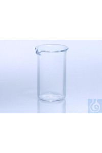 Quarzglas-Becher 150 ml hohe Form mit Ausguß   Becher, Quarzglas, hohe Form...