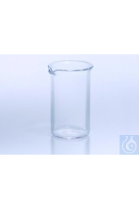 Quarzglas-Becher 50 ml hohe Form mit Ausguß   Becher, Quarzglas, hohe Form...