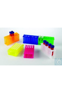 Reaktionsgefäßständer, pink 4-Wege, 175x95x51mm   Reaktionsgefäßständer, PP,...