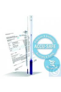 ASTM-Thermometer S42C "ACCU-SAFE" +95...+255°C Stabform, Gesamtlänge 410 mm,...