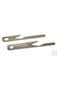 Reagenzglashalter aus Holz für Gläser bis 20 mm Ø mit Metallfeder...