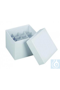 True North® Kryobox 145x145x122 mm Karton, weiß, mit Deckel, für 15/50ml...
