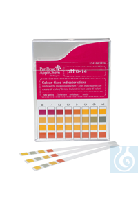 Indicatorstrookjes pH 0-14 (schaalverdeling 1,0) Indicatorstroken pH 0-14...