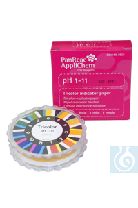 Indicatorpapier pH 1-11 rol, driekleurig (schaalverdeling 1,0)...