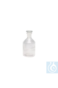 Steilbrustflaschen mit Normschliff, klar Steilbrustflaschen mit NS, farblos, Weithals, 250 ml Mit...
