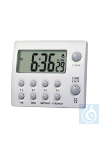Timer digital Count down/ count up, 99 h, 59 min, 59 sec, 4 Timer, Clip zum Stellen und Hängen,...