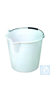 Industrie-Eimer, LDPE weiß, mit Metallbügel, 9 l für Transport, Umfüllen und Mischen.  Sicheres...