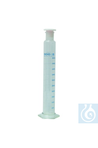 Mischzylinder, BLAUBRAND, Klasse A, DE-M, 100 ml: 1 ml Boro 3.3 NS 24/29-PP-St.