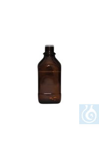 Vierkantschraubflasche Braunglas EH 100ml