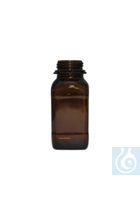Vierkantschraubflasche Braunglas GL32 100ml (Verschluss dazu: 225273826) Inhalt: 1 Stück