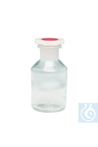 Steilbrustflaschen mit Normschliff, klar Steilbrustflaschen mit NS, farblos, Weithals, 50 ml Mit...