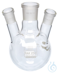 RAK250 behrotest round bottom 3-neck flask, 250 ml  behrotest round bottom...