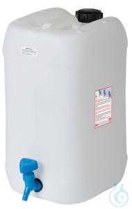 WK25 behroplast Kanister 25 l weiß mit eingeschweißtem Hahn behroplast® Kanister 25 l weiß mit...