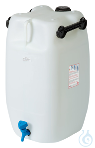 WK60 behroplast Kanister 60 l weiß mit eingeschweißtem Hahn behroplast® Kanister 60 l weiß mit...