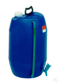 BK5 behroplast PE canister 5 l, blue with light protection, level indicator and 