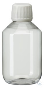 PEG200 behroplast PET bottle, narrow neck, clear transparent, 200 ml,...