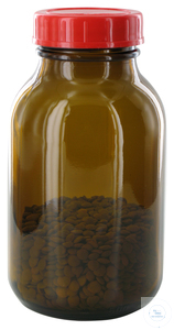 RB500GT behrotest Probennahmeflasche, Braunglas, 500 ml, mit Verschluss und PTFE behrotest...